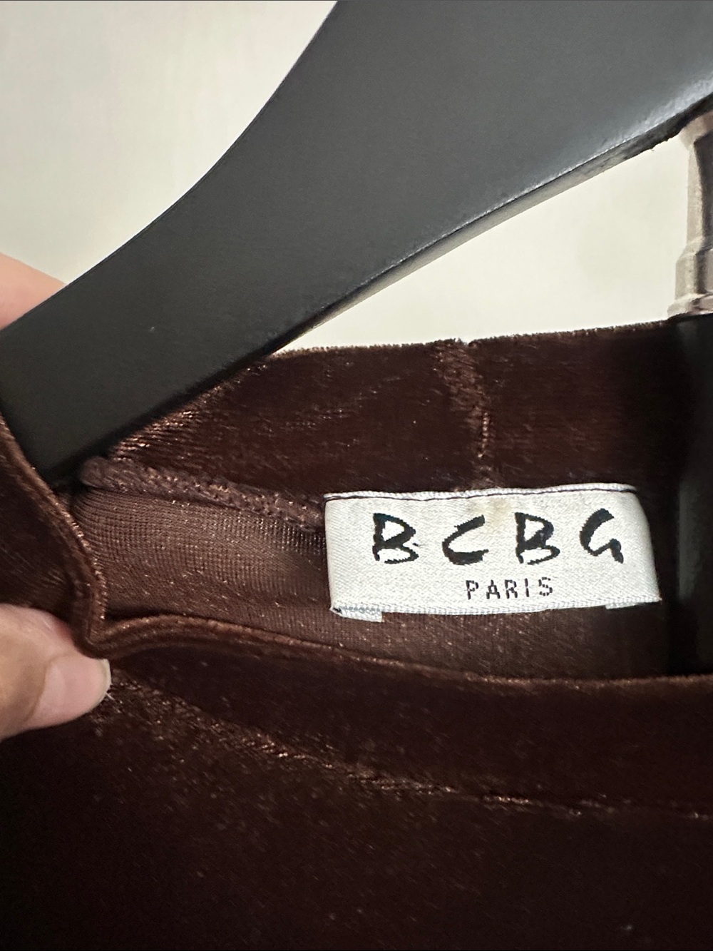 BCBG Brown Velvet Tee - Picture 2 of 8